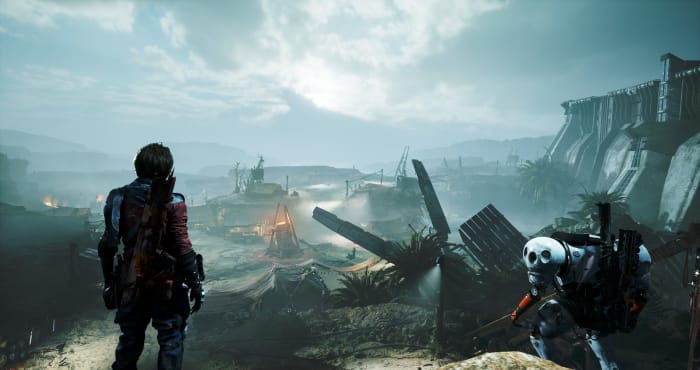 Miasma Chronicles Elvis stares at a wasteland.